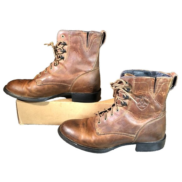 Ariat Heritage Lacer Western Roper Boots  Leather mens Size 6B 33525 - Picture 3 of 14